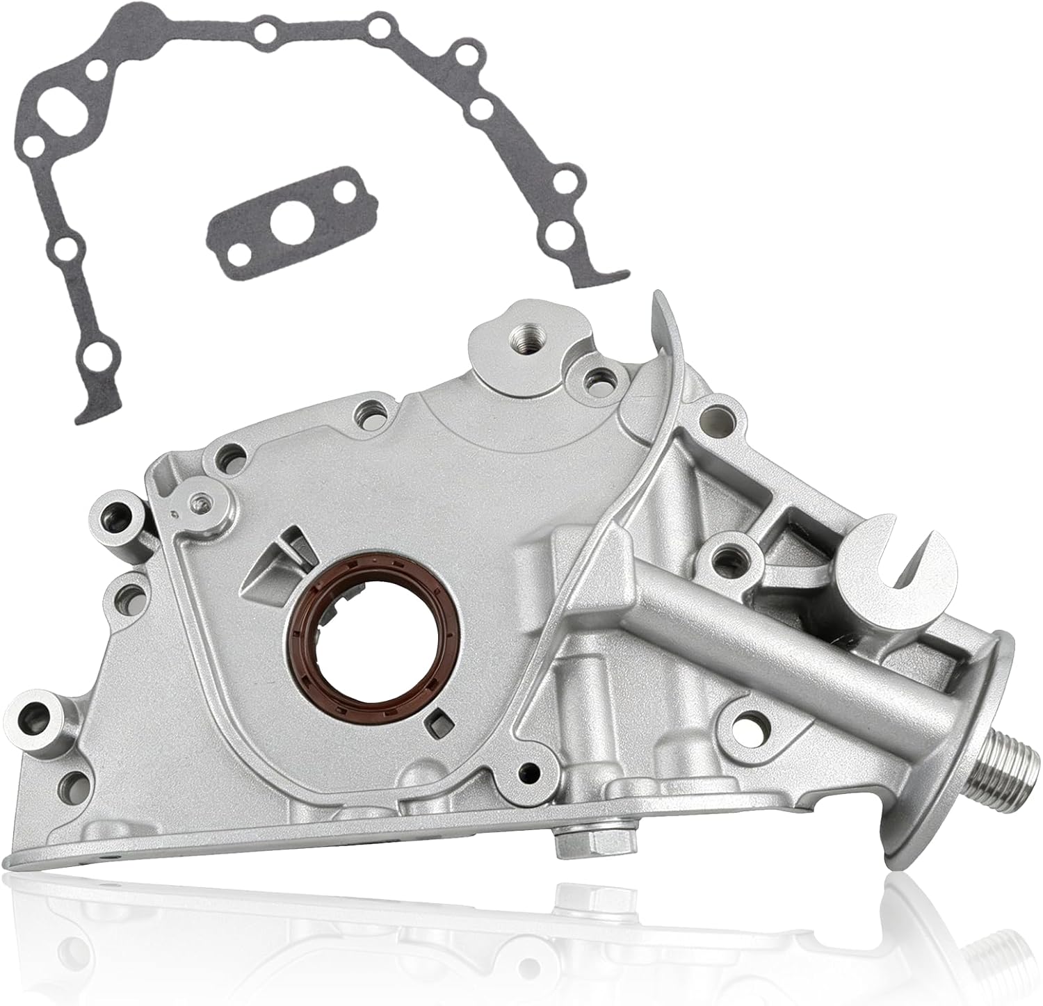 Engine Oil Pump with Gasket for Hyundai Elantra (1996-2012) L4 1.8L/2.0L/Tiburon (1997-2008) L4 1.8L/2.0L, Kia Spectra/Spectra5 (2004-2009) L4 2.0L/Sportage (2005-2010) L4 2.0L, Replaces 21310-23000