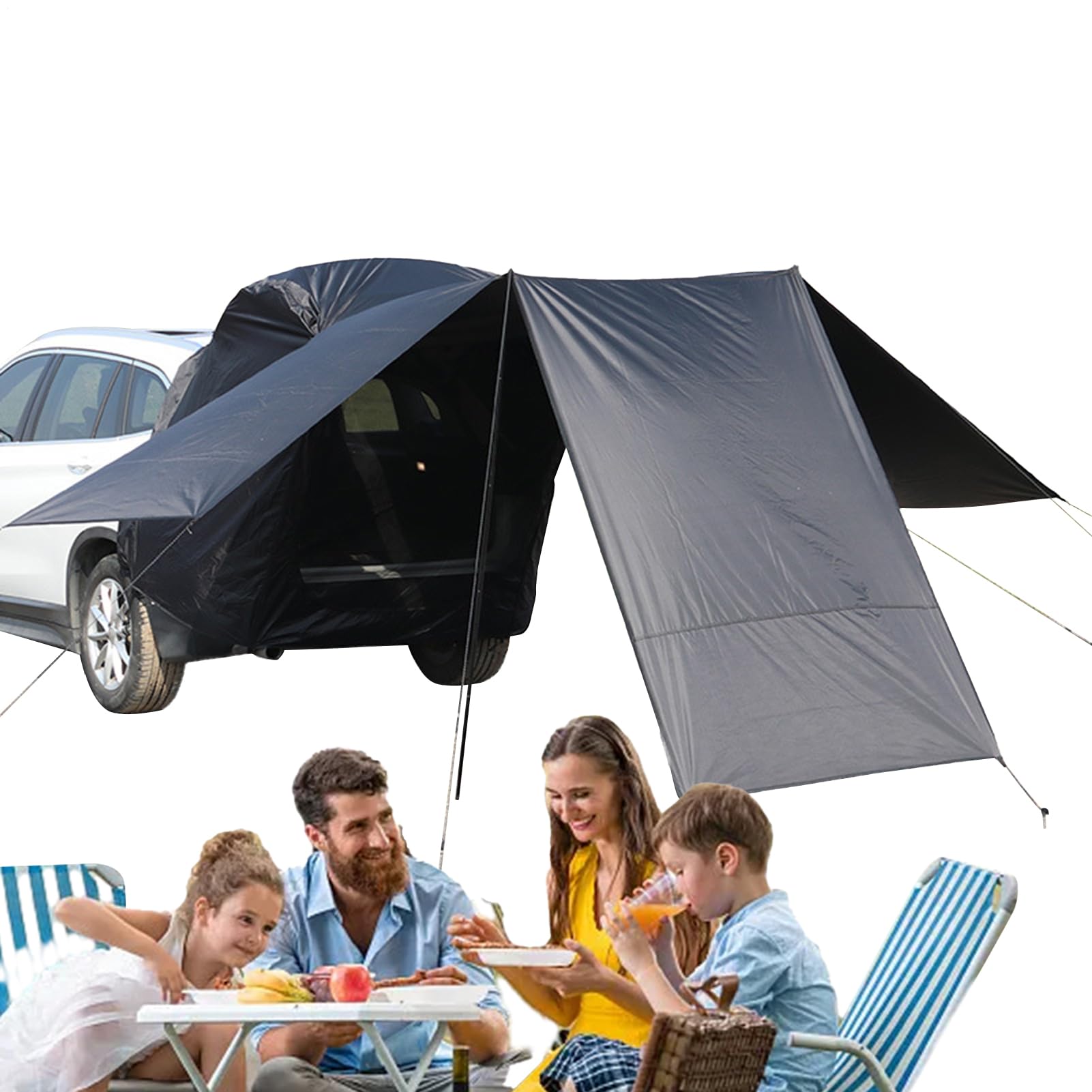 Für Auto SUV - Geräumiger Campingplatz für Familien mit 5-8 Personen | Campingplatz für Veranden, Sonnenschild für Universalfahrzeuge für LKW für | Canomagia Schatten wasserdicht