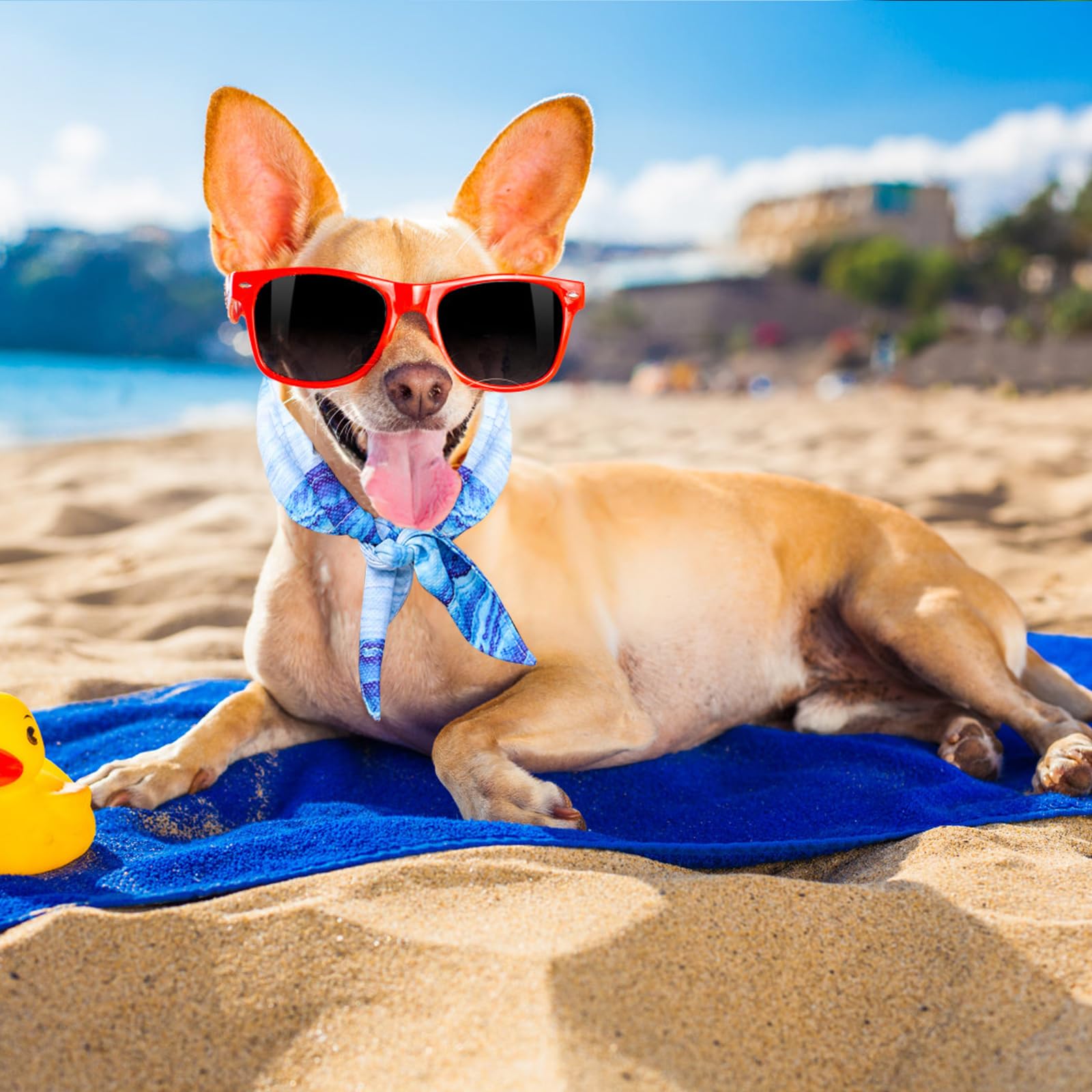 Collare di Raffreddamento per Cani, Bandana Rinfrescante per Cani, Sciarpa Rinfrescante per Animali Domestici, Traspirante Bandana di Raffreddamento Istantaneo per Cani di Piccola Media e Grande (M)