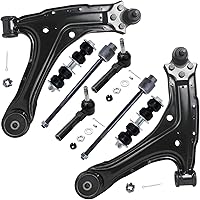Vista 755 de Detroit Axle - Kit de suspensión frontal de 8 piezas para Dodge Journey 2009-2015, 2 brazos de control inferiores, 2 rótulas, 2 varillas