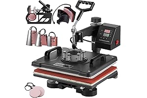 TOPDEEP 8 in 1 Heat Press Machine 12x15 inch, Combo Swing Away...