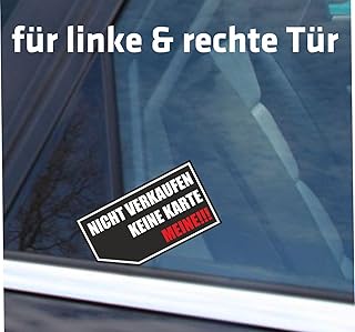 INDIGOS - 2 x Autoaufkleber / Aufkleber verkaufe nix "Nicht verkaufen - keine Karte - Meine" wirkungsvoller Sticker gegen ...