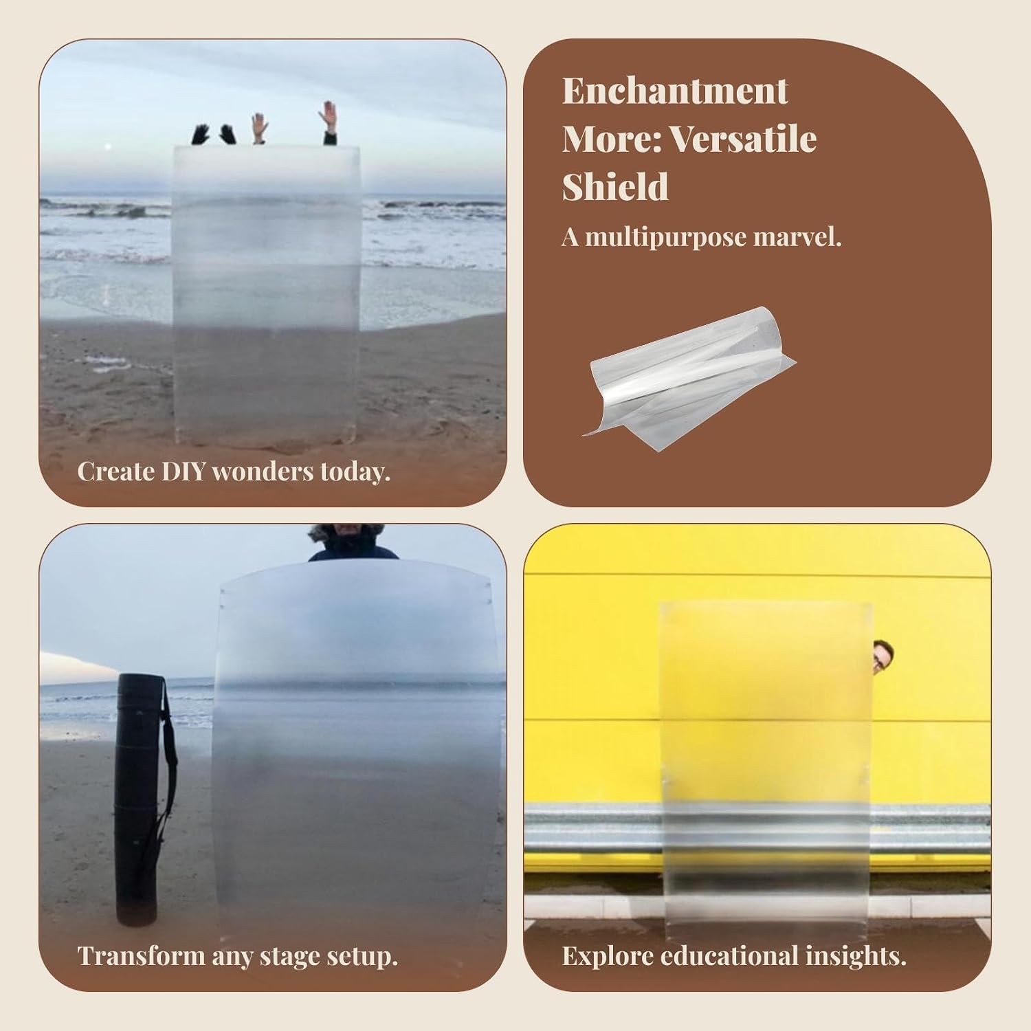 DYNWAVE Sheet Invisible Material Invisibility Shield Magician Tricks Prop Real Invisible Effect Lenticular Film for Performance, 50x70 cm