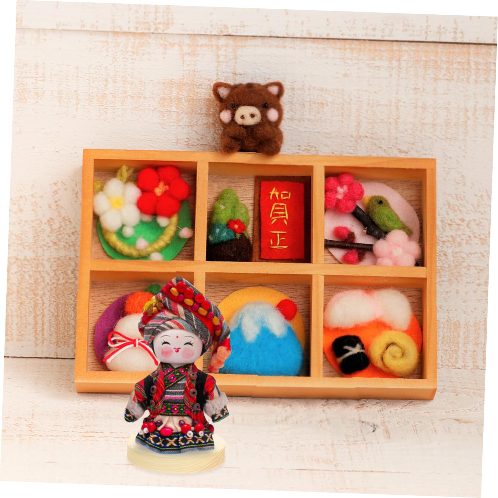 DIYEAH 5sets Doll Stand Needle Display Stand Small Doll Base Crochet Holder 8pcs*5