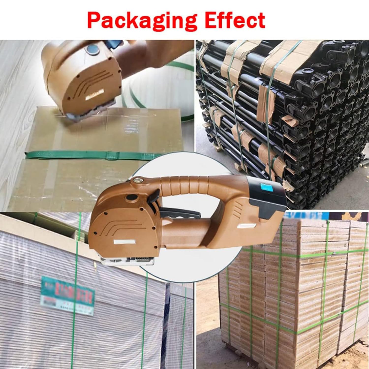Strumento elettrico per cinghie in PET PP da 12-19 mm, Reggiatrice automatica per saldatura a caldo, Alimentato a batteria per imballaggio, portatile per imballaggi di scatole di pallet