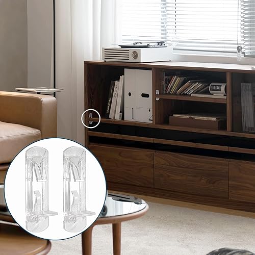 Miniatura 7 de 20 clavijas de soporte de estante autobloqueantes de 0.236 pulgadas, pasadores de plástico transparente para estantes de soporte de estante para