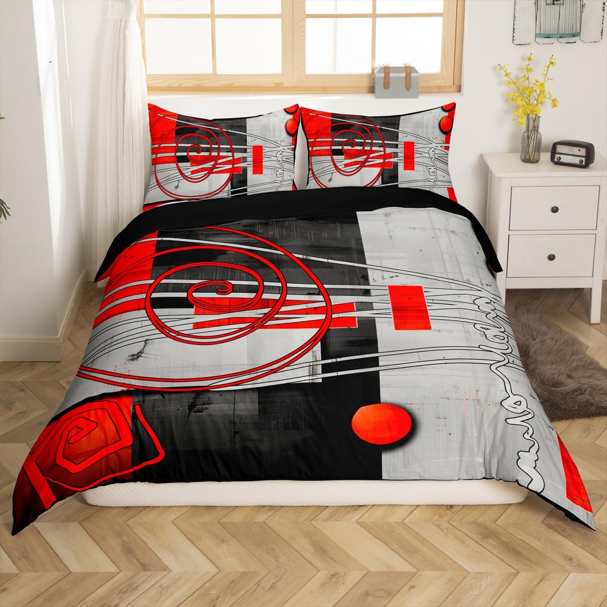 Housse de couette 200x200cm pour moderniser instantanément une chambre triste