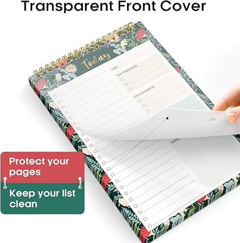 Miniatura 162 de Taja Bloc de notas de lista de tareas pendientes para el trabajo con 52 hojas, 9.8 x 6.5 pulgadas, planificador diario sin fecha, perfecto