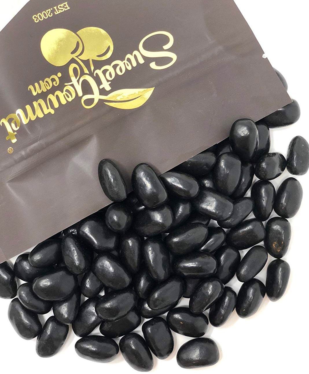 SweetGourmet Black Jelly Beans Eggs | Licorice Flavor Jelly Bulk Candy | 2 Pounds