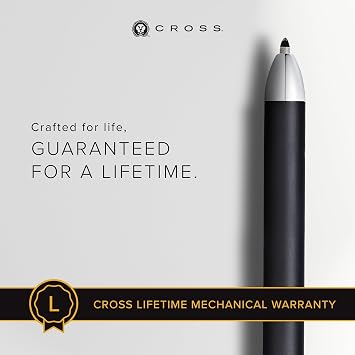 Cross Tech3+ Refillable Tech3+ Presented in a Premium Gift Box - Medium Point, Black Ink, Satin Black