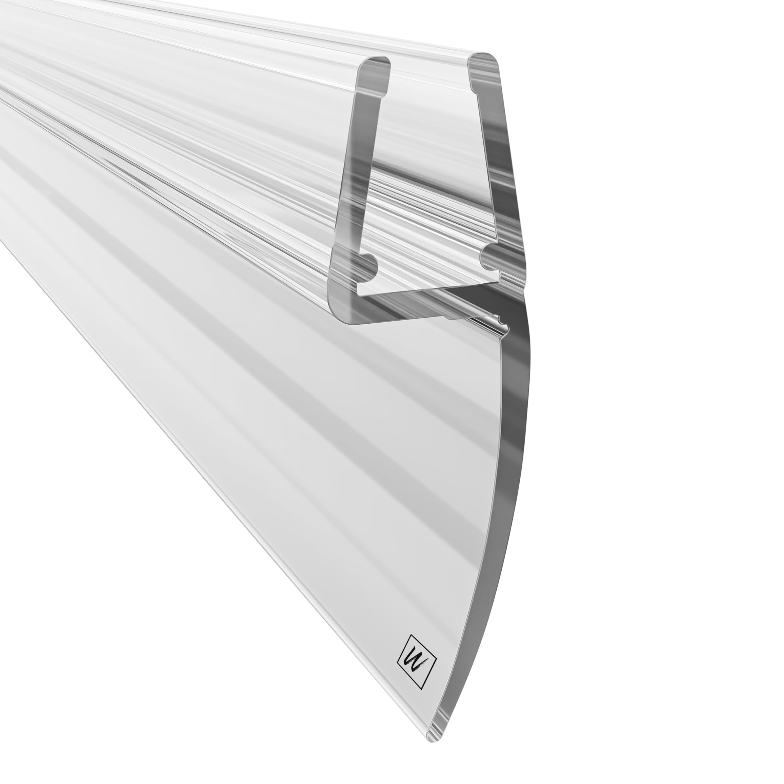 WAKA Premium Duschtür & Duschlippe PRO-N Duschdichtung Optisch Transparent, Duschdichtungen für Duschtüren 6-8mm Glas Länge 2000mm Duschkabinen Dichtungen & Duschtürdichtung mit der Besten Qualität