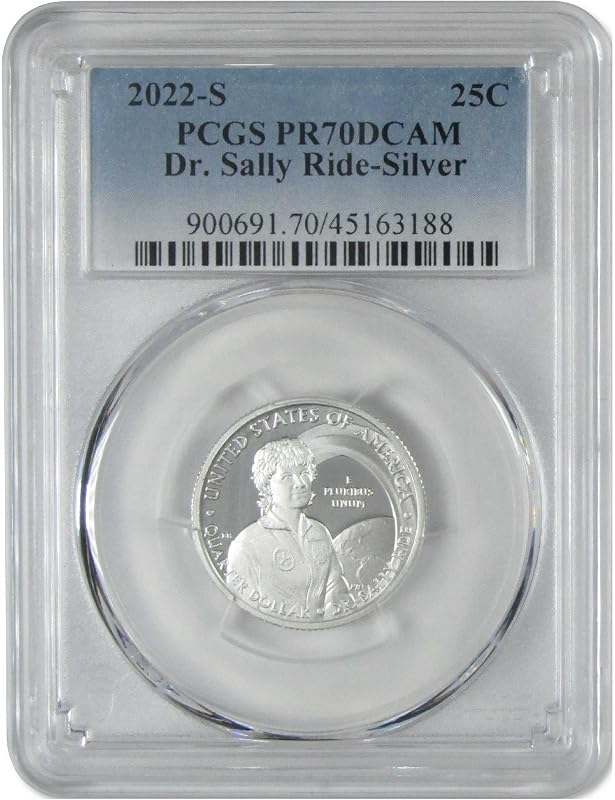 2022 S Sally Ride American Women Silver Quarter PR 70 DCAM PCGS Proof | Moneda coleccionable: American Women Quarter, 2022-S, Sally Ride, Plata, PR-70, PCGS