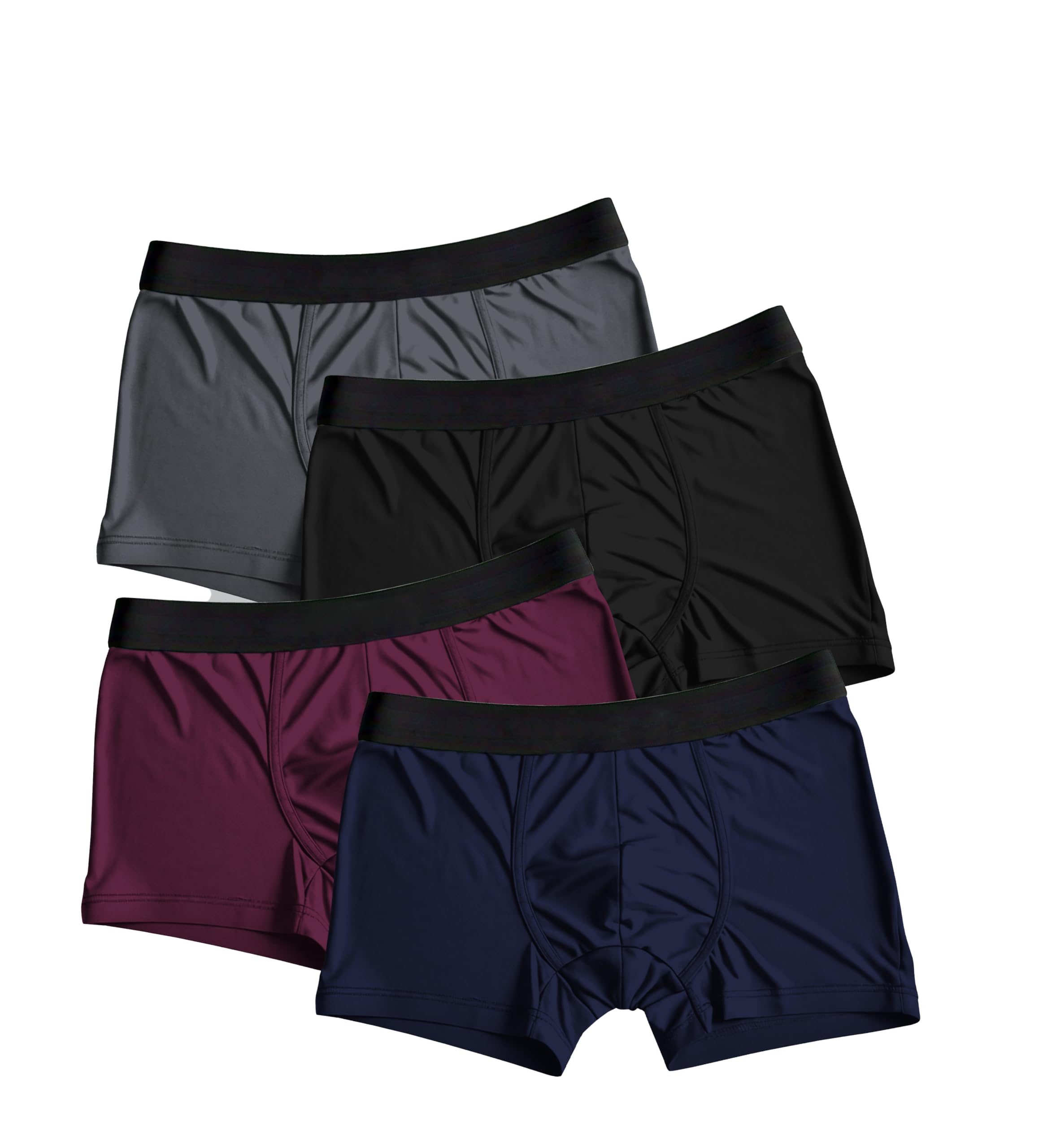 Men's Trunks - Microfiber & Modal Blend| Breathable, Moisture-Wicking, Stretchable, Tagless Design| Comfortable Fabric for Everyday Wear (Pack of 4)-image-39