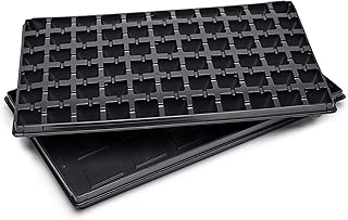 Garronda GD-0066 Growing Plate Tray for Plants Greenhouse Germination Tray (53 x 32 cm; 66 Cells; Black; 1 Piece)