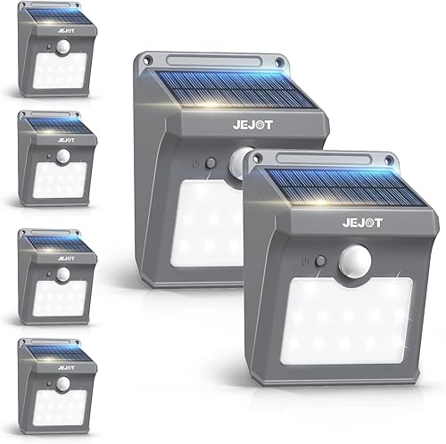 Miniatura 14 de Luz solar de seguridad para exteriores LED súper brillante con control remoto, luz de inundación con sensor de movimiento de radar, 3 cabezales gran