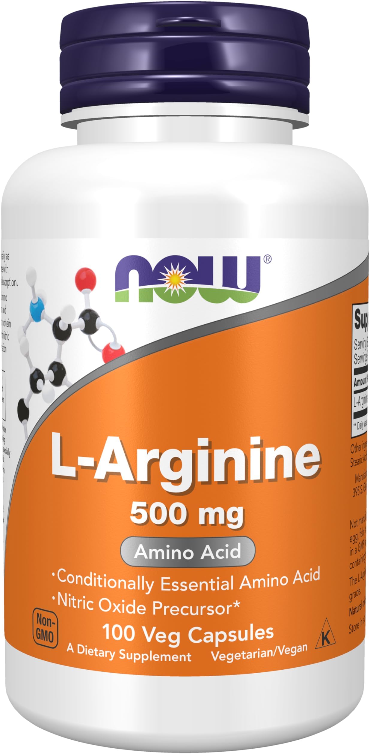 L-arginine 500mg -Pack of 100 Capsules