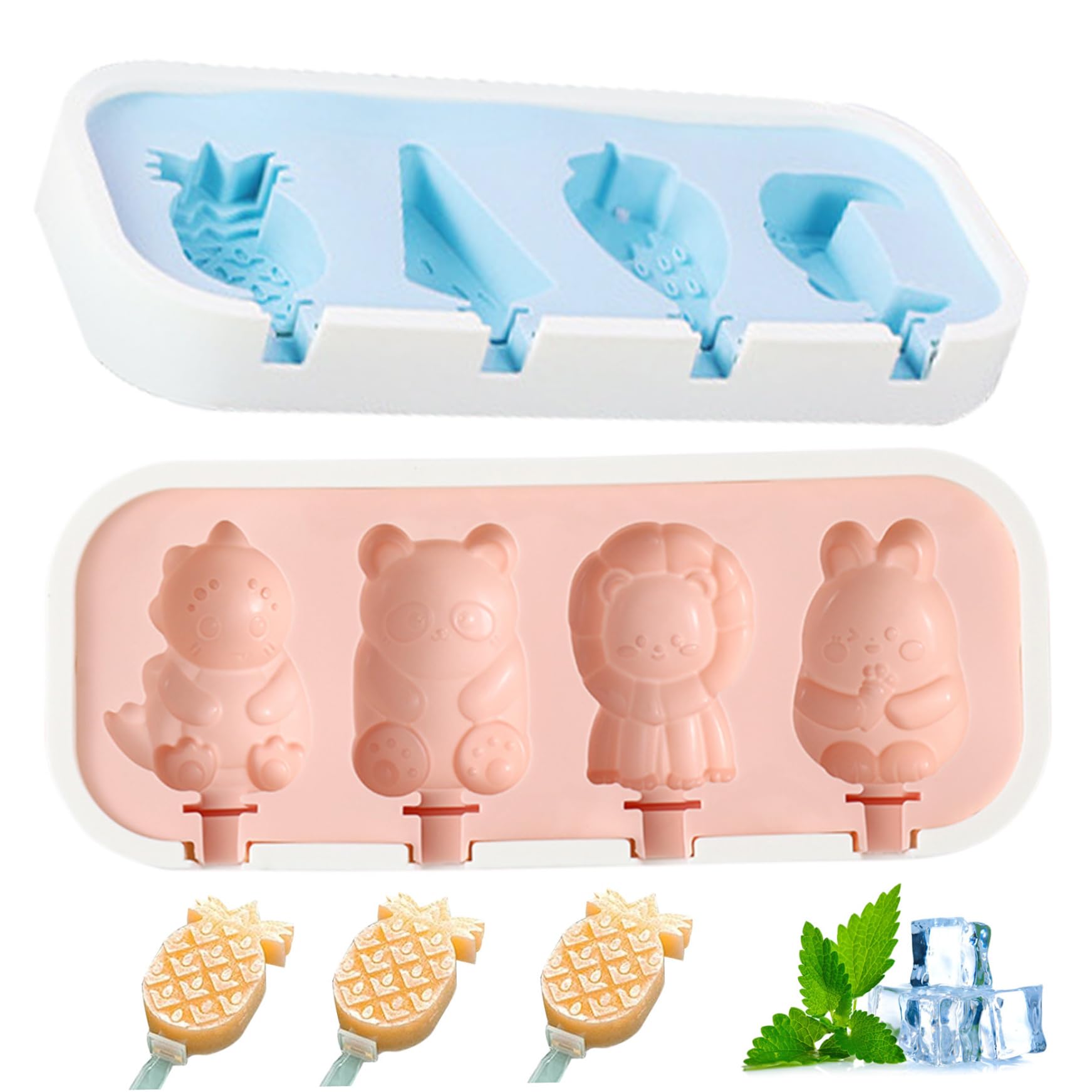 Moldes para paletas de silicona reutilizables de alta durabilidad