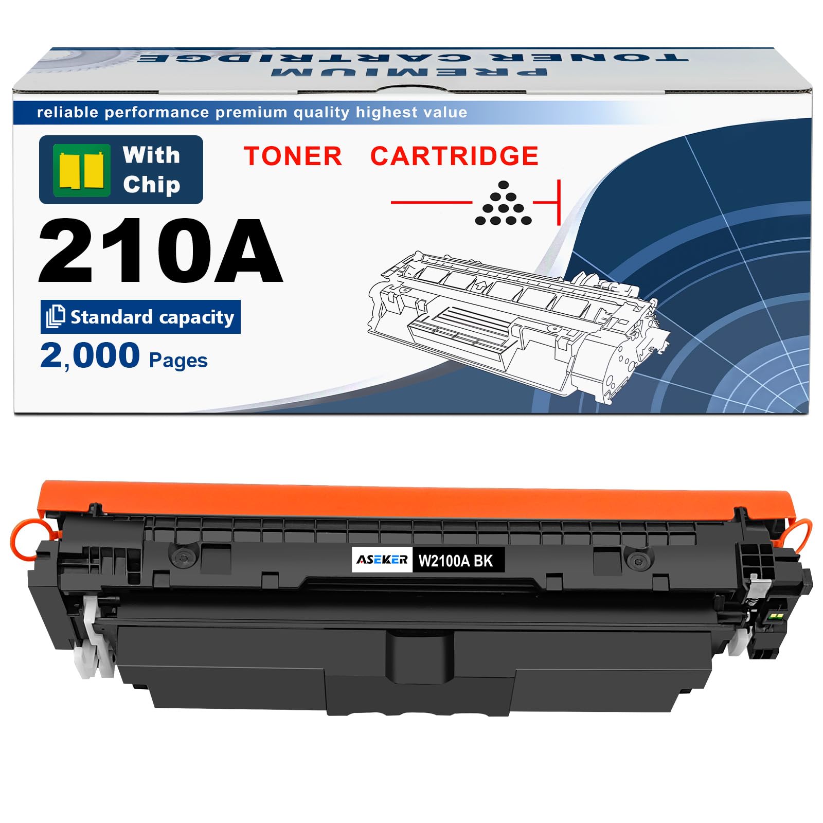 Toner noir 210A W2100A avec puce pour Color LaserJet Pro 4201dw 4201dn MFP 4301dw 4301fdw - 6