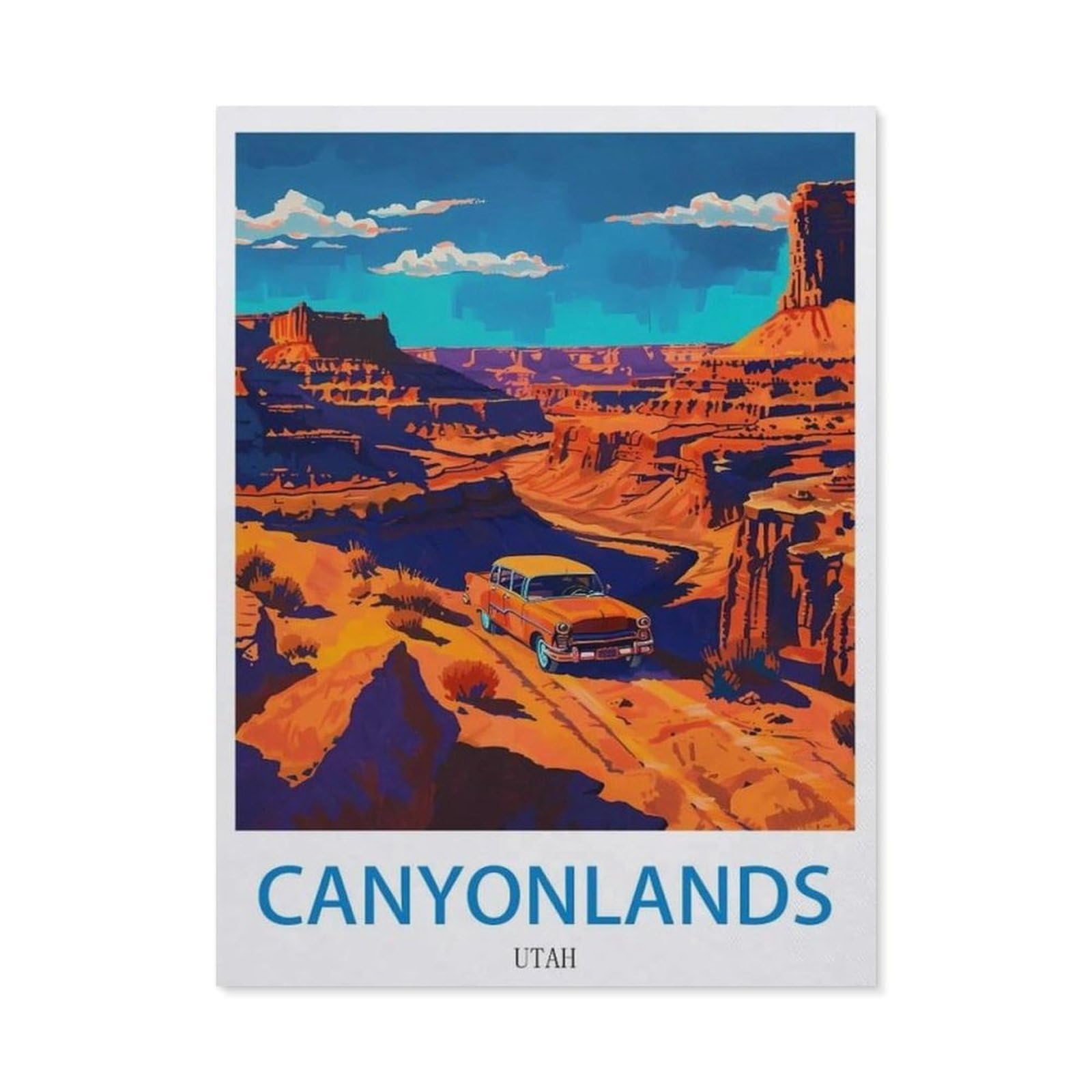 Funny Metal Tin Signs，Canyonlands Utah，Bar Club Cave Home Kitchen Rustic Travel Metal Signs Wall Art Decor(20x30cm）8x12 inch-EC35