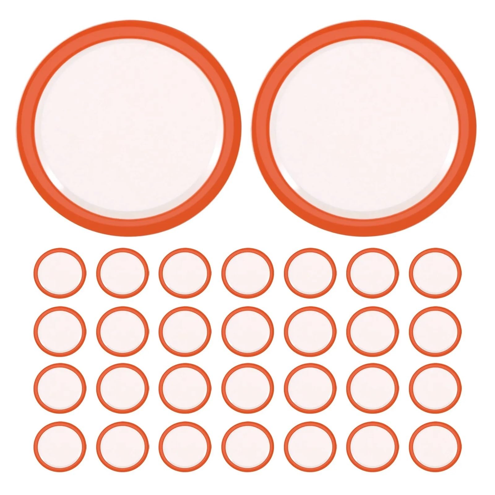 Lids For Mason Jars 56Pcs Canning Lids Regular Mouth Split-Type Metal Mason Jar Lids With Silicone Seals, Silver