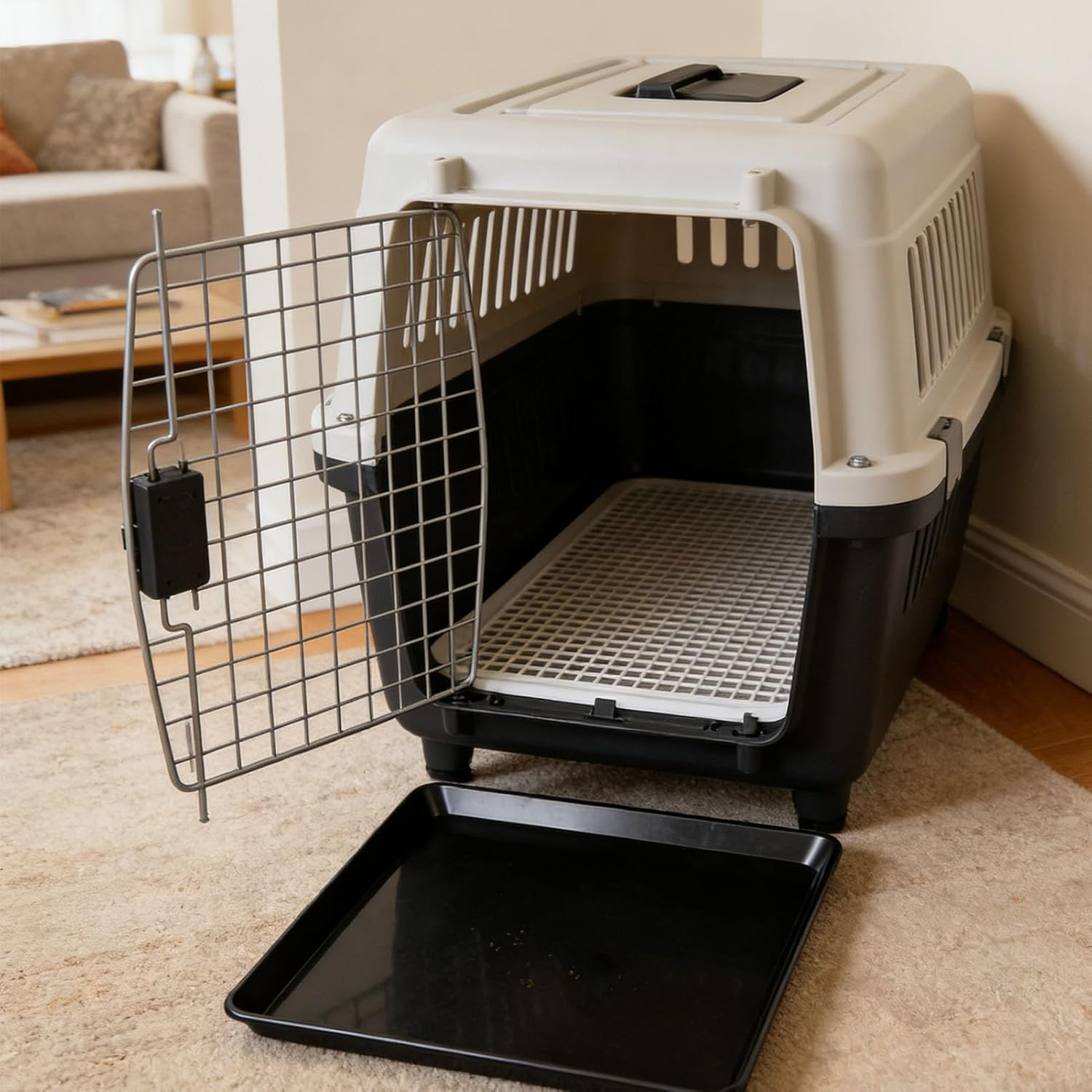 Yosoo 2PCS Dog Crate Tray Multipurpose Boot Mat Shoe Tray Plastic Cage Bottom Pan for Pet Kennel, Sturdy and Durable, Reusable and Easy to, Versatile Solution for Various Needs