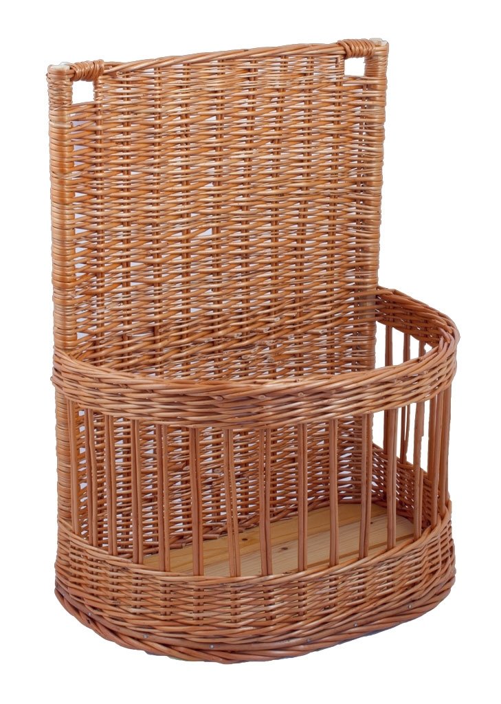 Baguettekorb halbrund, braun, T 28cm x B 45cm x H 60cm