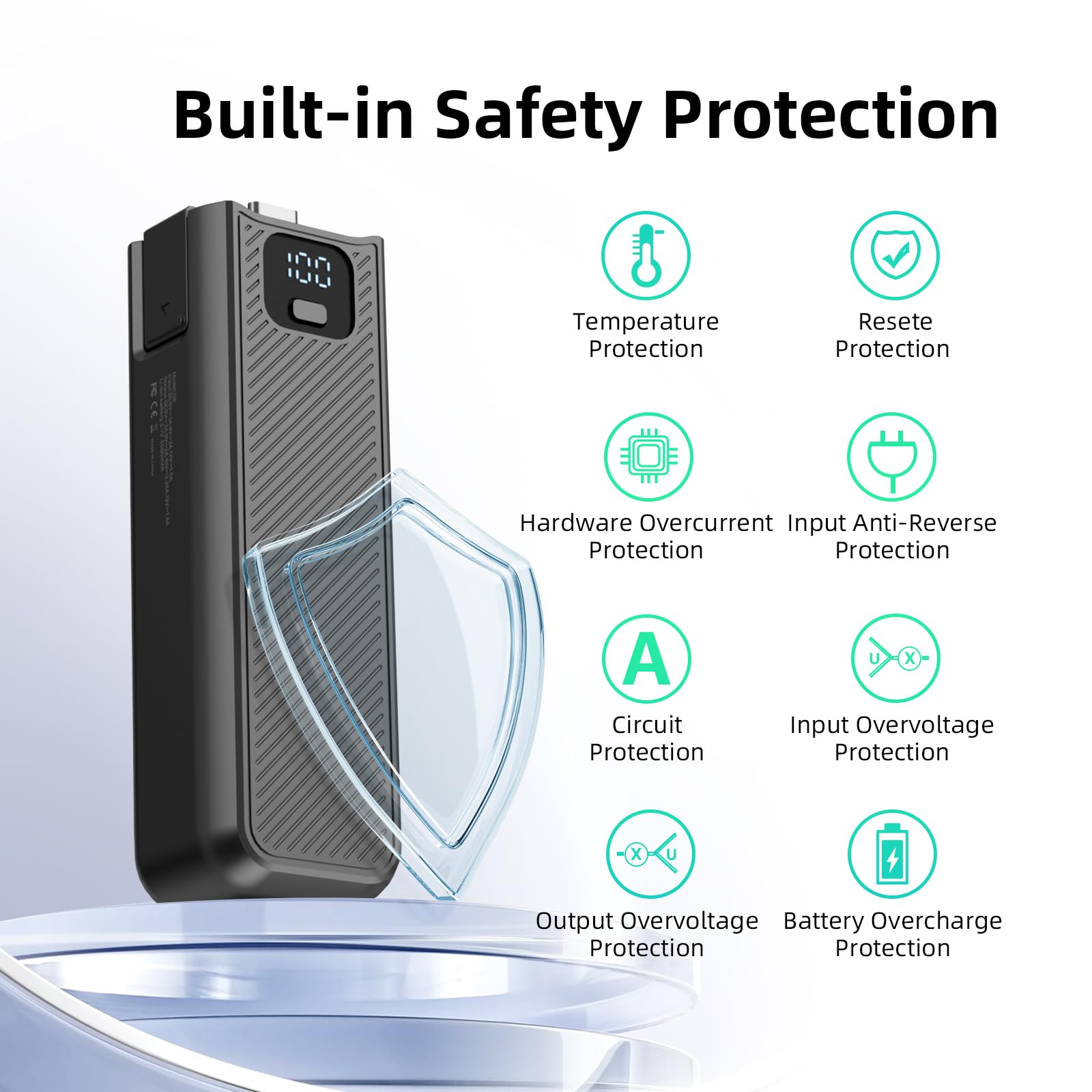 Impugnatura con batteria aggiornata con indicatore LED, compatibile con fotocamera DJI Osmo Pocket 4 e Pocket 3, 5000 mAh, 22,5 W, ricarica rapida per Xtra Muse/Pocket 3, foro filettato da 1/4 di
