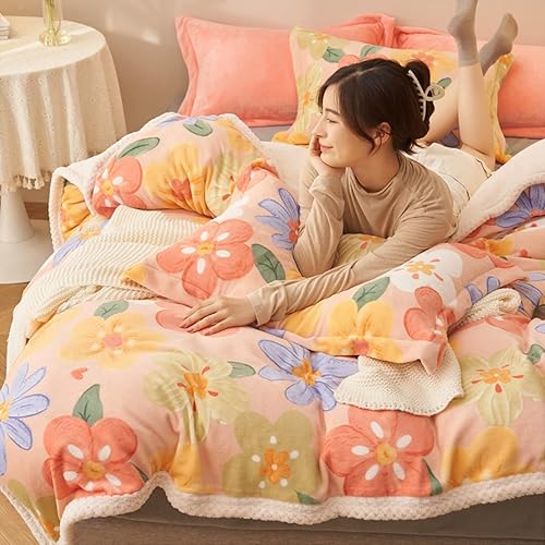 Miniatura 7 de RRNAR Edredón súper cálido, edredón de felpa gruesa para invierno, juego de edredón desmontable, núcleo de edredón cálido de doble cara, edredón de