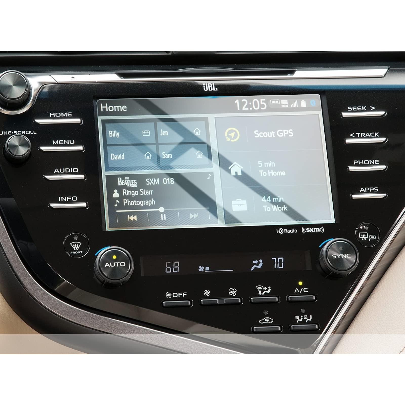 Car Navigation Screen Protector for 2018-2020 Camry 7-Inch GPS Center Control Touchscreen Film Tempered Glass Compatible for Toyota Accessories