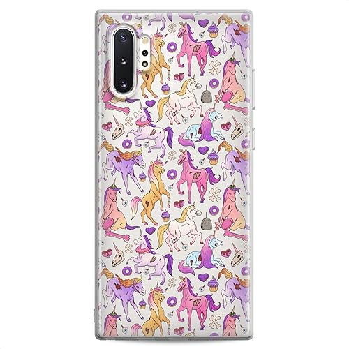 Miniatura 10 de Cavka Funda de TPU compatible con Samsung S21 FE Ultra S20 Plus S10 Note 20 5G S10e S9 suave diseño de unicornios zombies estampado de terror de