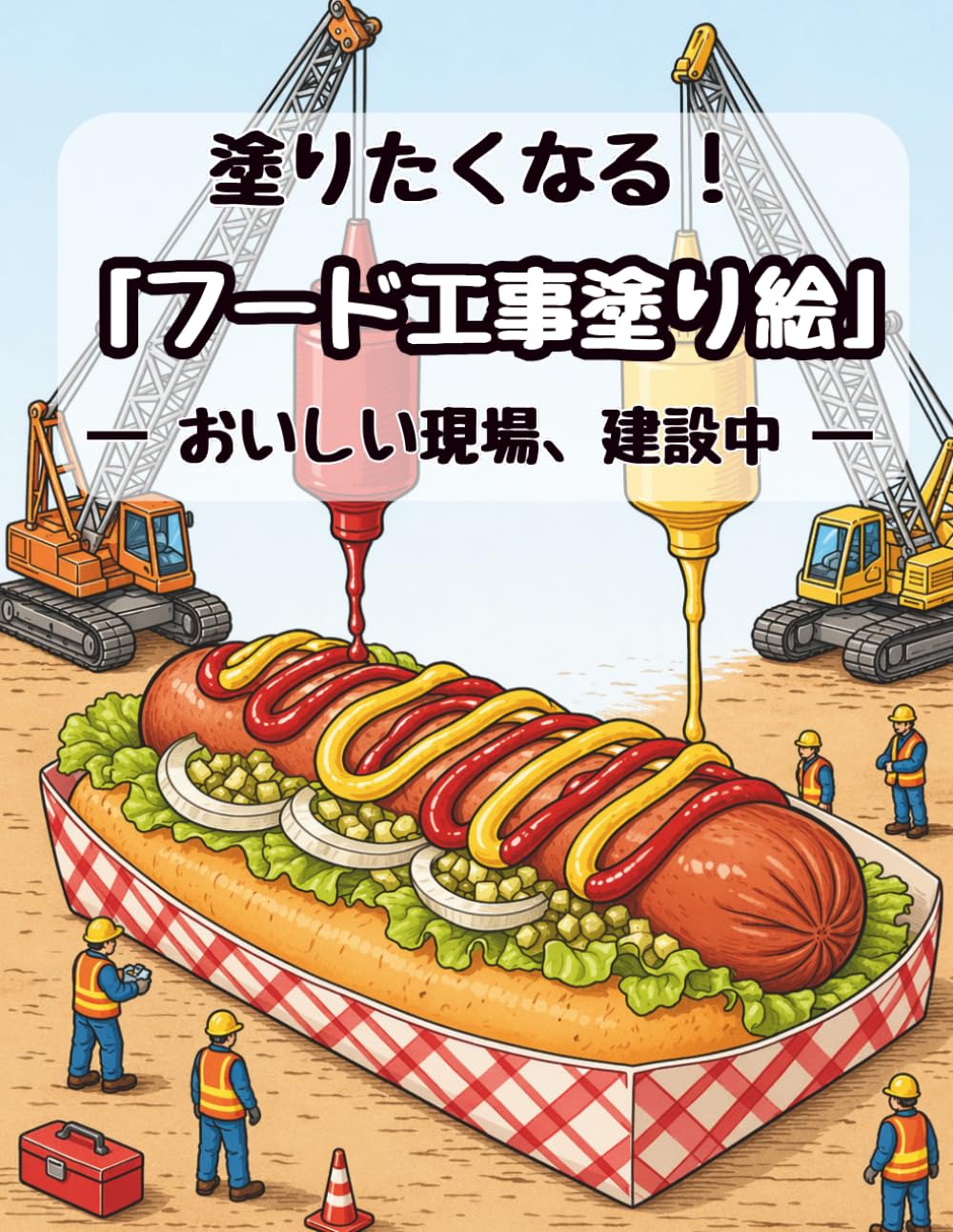 塗りたくなる！「フード工事塗り絵」: -おいしい現場、建設中-