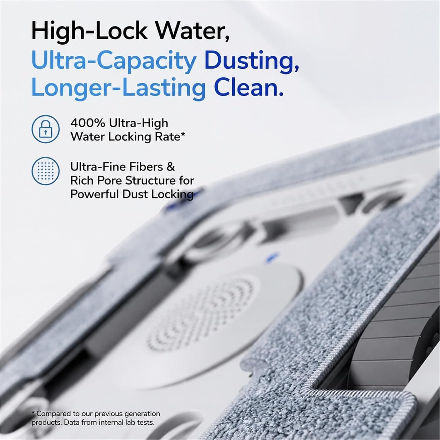 Mop Holder & Pad Original Replacement Parts for ECOVACS WINBOT W3 Omni – All-in-One Design with Microfiber Cloth, Snap-on Mount, Easy to Clean, High-Strength Plastic for Streak-Free Window Cleaning