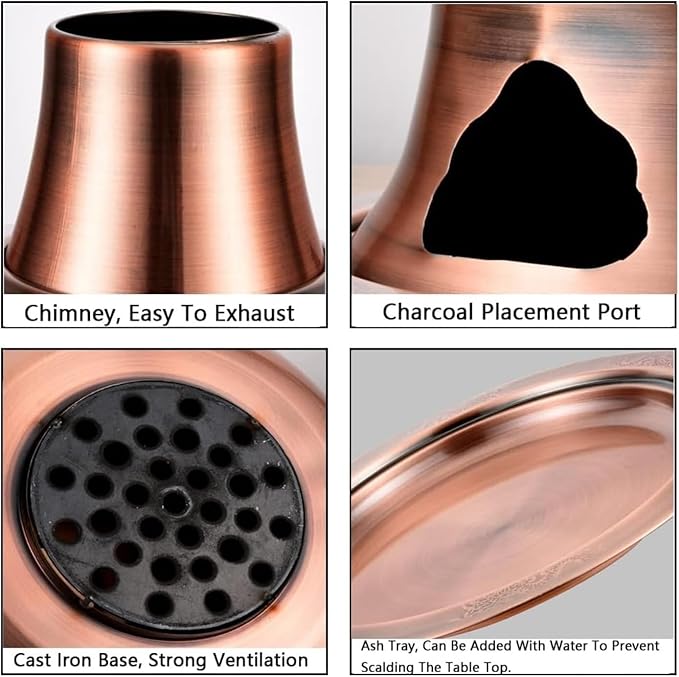 Olla Hotpot Shabu de Acero Inoxidable y Cobre 28CM Color Cobre Púrpura miniatura 5