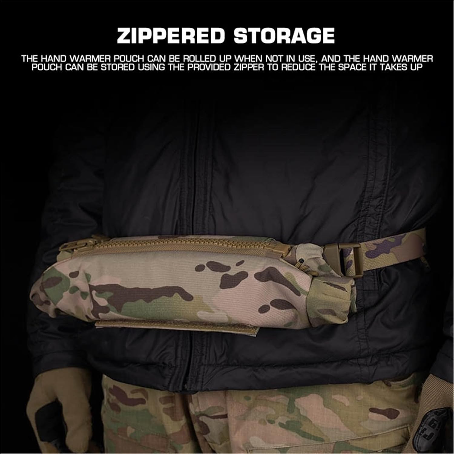 Tactical Hand Warmer Pouch Hunting Shooting Training Cold Resistant Gloves Portable Storage Waist Pack