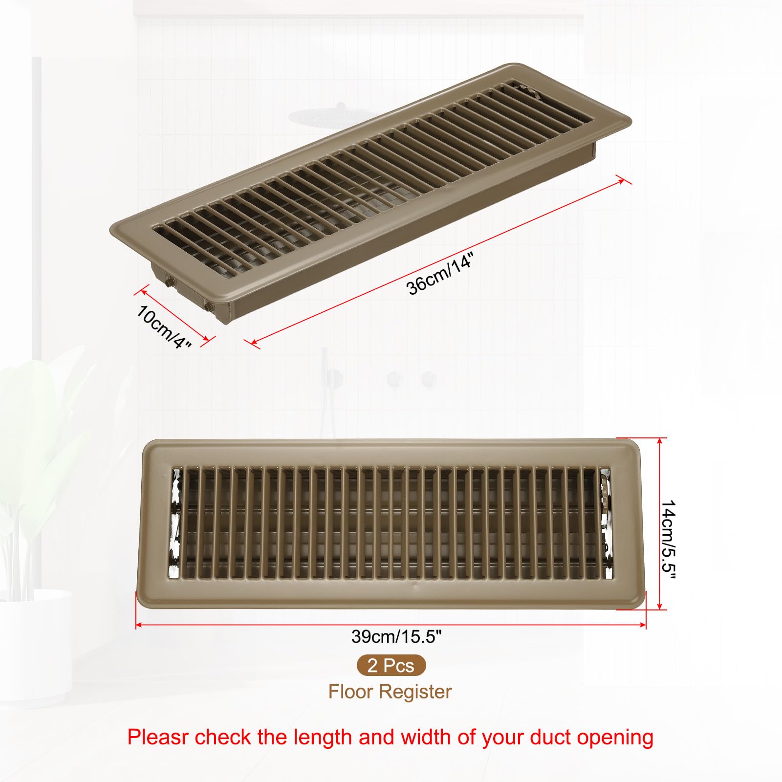PATIKIL 14 x 4 Inch Floor Register - Image 2