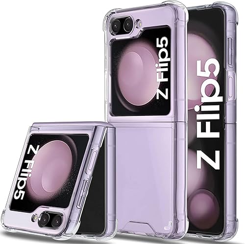 Funda transparente Z Flip 5, funda para Samsung Z Flip 5 5G, funda delgada de silicona TPU para teléfono, Samsung Galaxy Z Flip 5, a prueba de