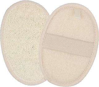 Natural Loofah Sponge Exfoliating Body Scrubber,Exfoliating Loofah Sponge ,2 Pcs Natural Loofah Shower,Shower Body Exfoliator Scrubbing Pads,Loofah Back Brush, for Women and Men,Shower
