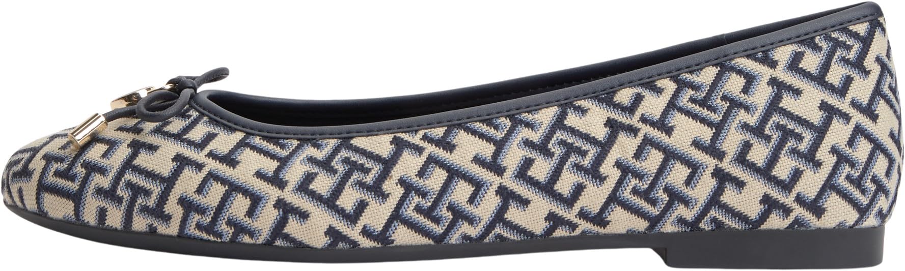 Tommy Hilfiger Women Th Charm Jacquard Ballerina FW0FW09504 Ballerinas, Blue, 6.5
