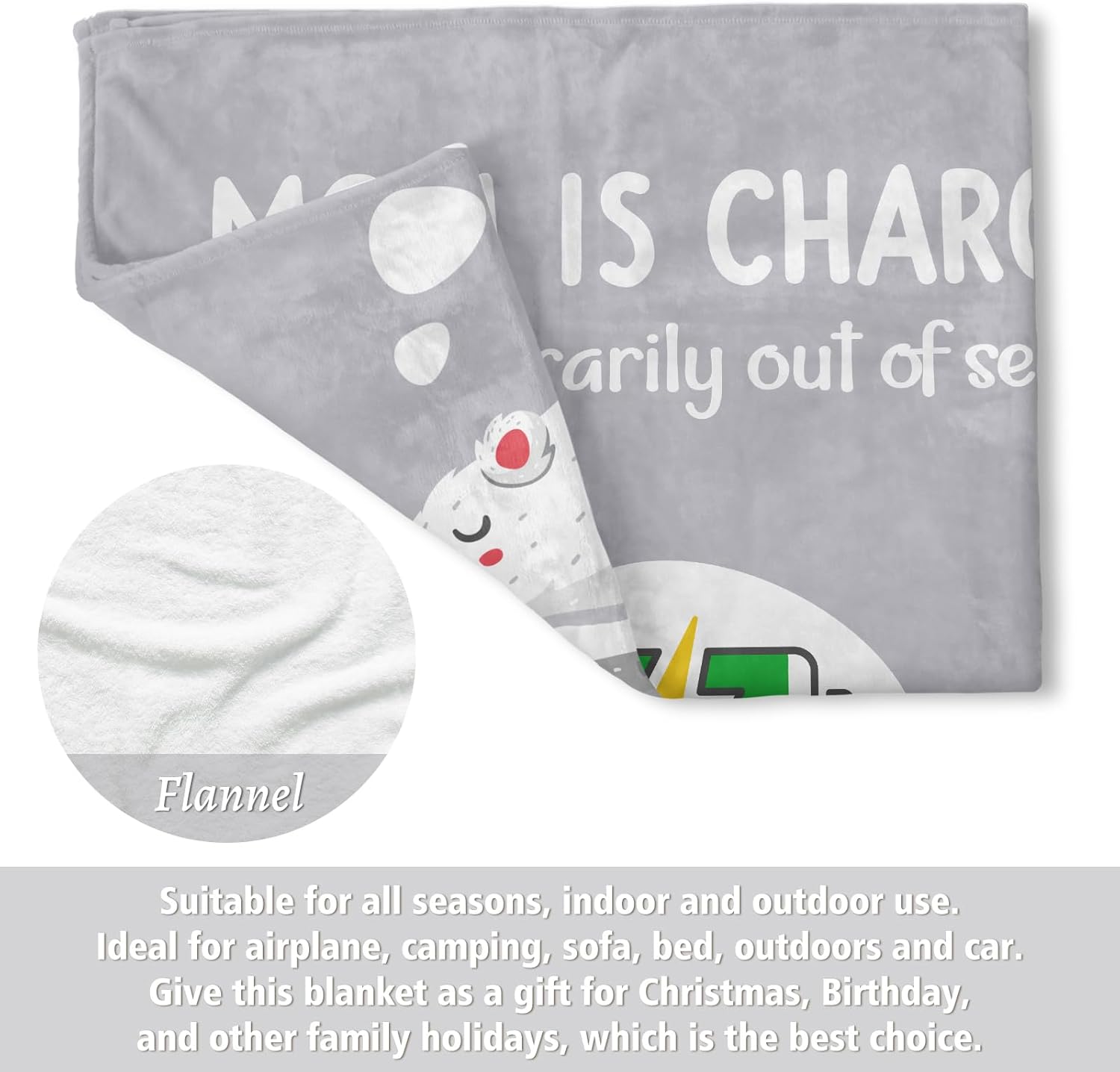 Craftique Christmas/Birthday Gifts for Mom- Soft Blanket with Funny Design- New Mom Gifts, Practical Blanket Throw for Napping Travel, 60"*50" - Image 5