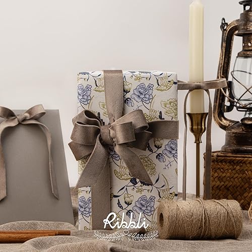 Miniatura 36 de Ribbli Cinta de terciopelo verde polvoriento, doble cara, carrete de 1 pulgada, cinta verde de 10 yardas, uso para adornos de árbol de Navidad