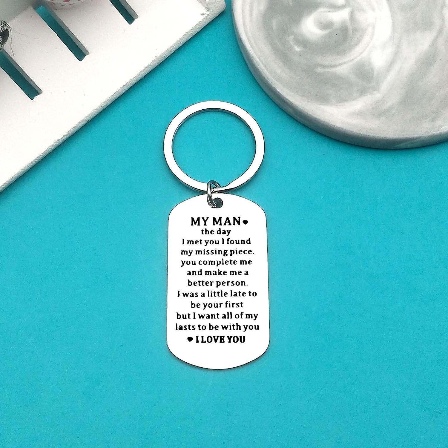 Ximalun Valentines Day Gifts for Men Anniversary Keyring Gifts for Boyfriend Fiance Husband Wedding Christmas Birthday Gift I Love You Gift for Him Boyfriend - Image 4