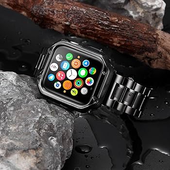 Amazon.co.jp: コンパチブル Apple Watch バンド 保護ケース付き