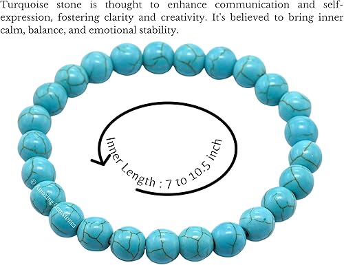 Vista 500 de Amazing Gemstone Crystal Bracelet for Women Men's Gifts - Protection Healing Crystal Bracelet - 8mm Gemstone Beaded Stretchable Bracelet Pulseras