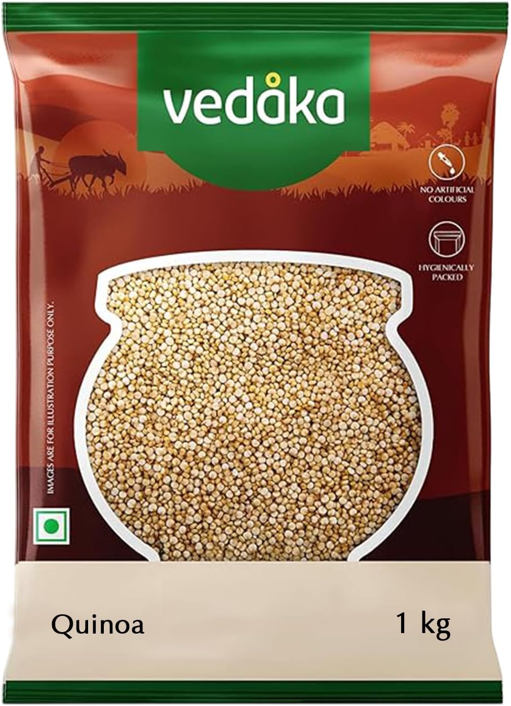 Amazon Brand - Vedaka Quinoa | 1 Kg | Naturally Gluten-Free | Natural Source of Dietary Fiber