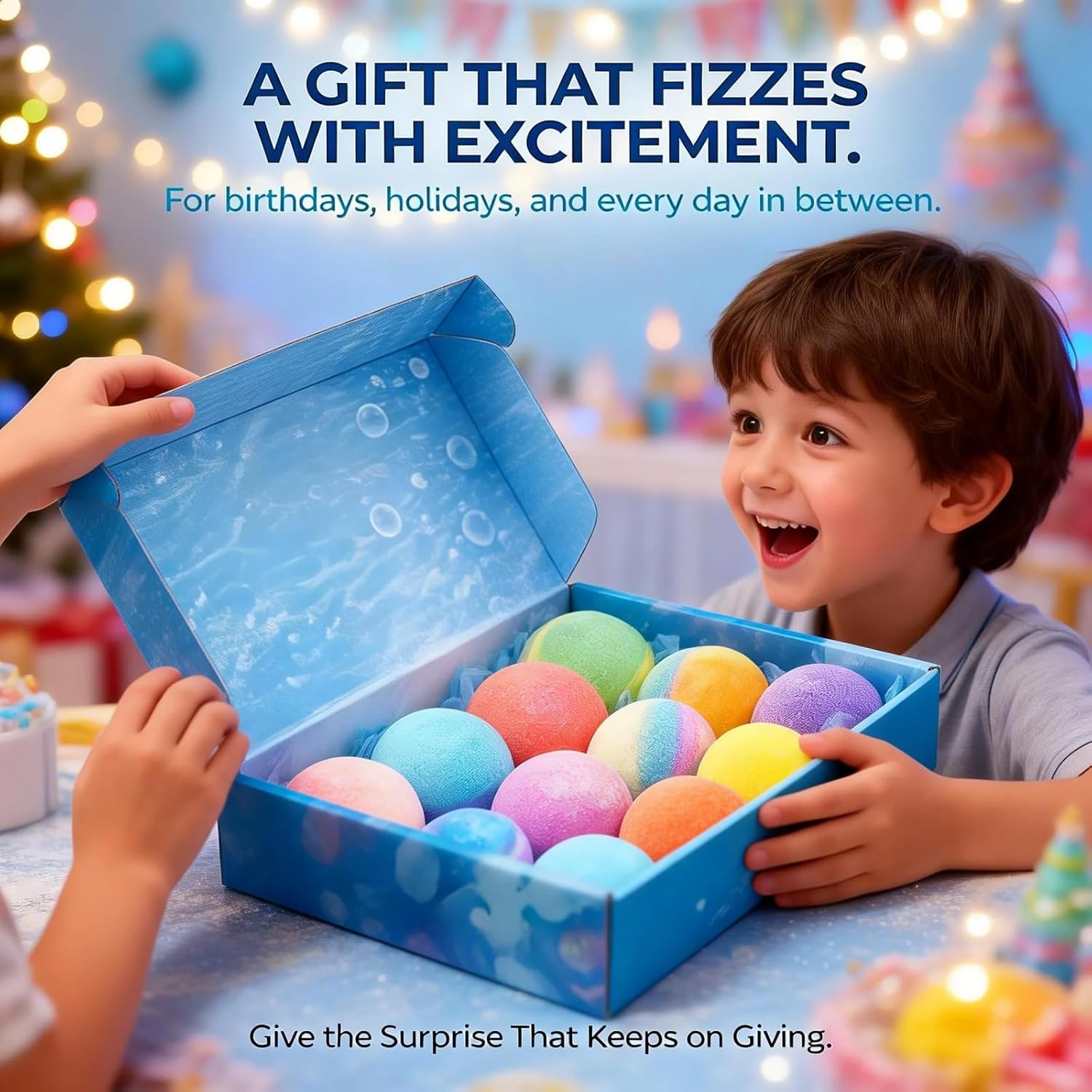 Bath Bombs with Toys Inside, Easter Fizzy Bubble Bath Bombs Gift Set with Surprise Inside (*2)