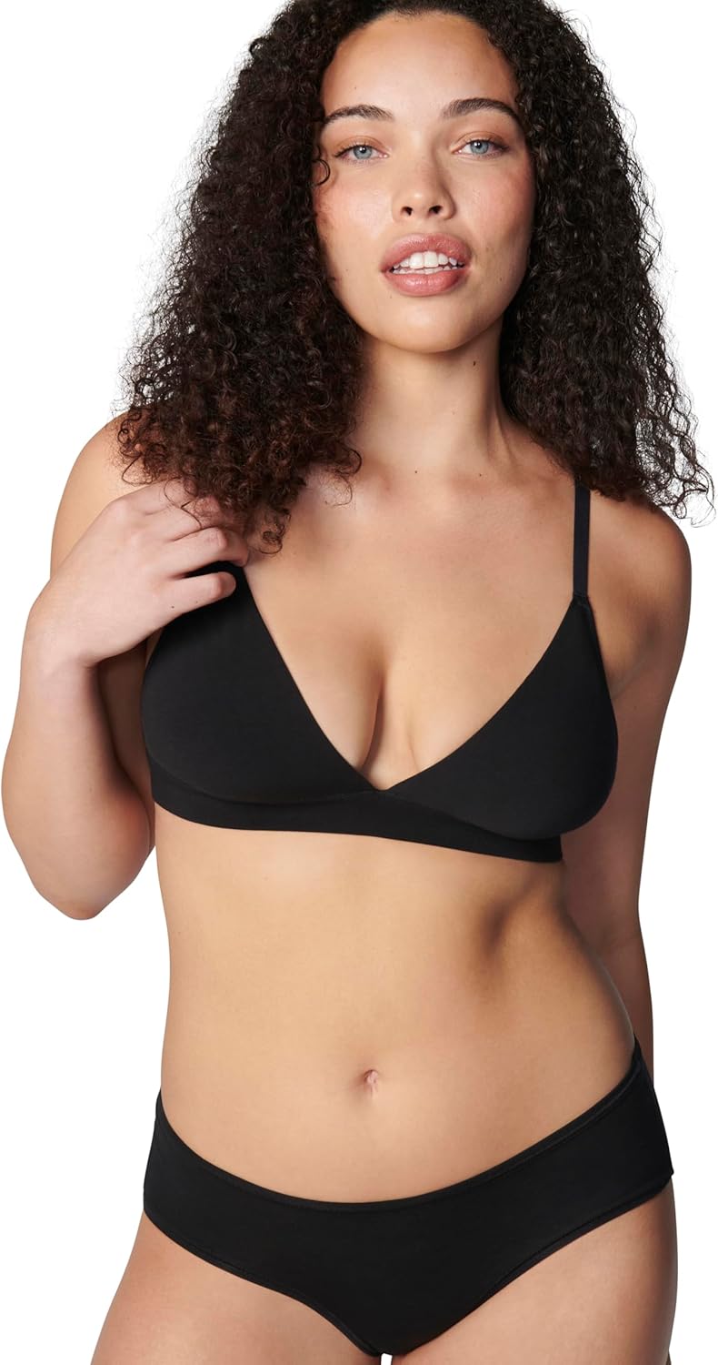 Florence by Mills Womens Softie Cotton Triangle Bralette - Image 2