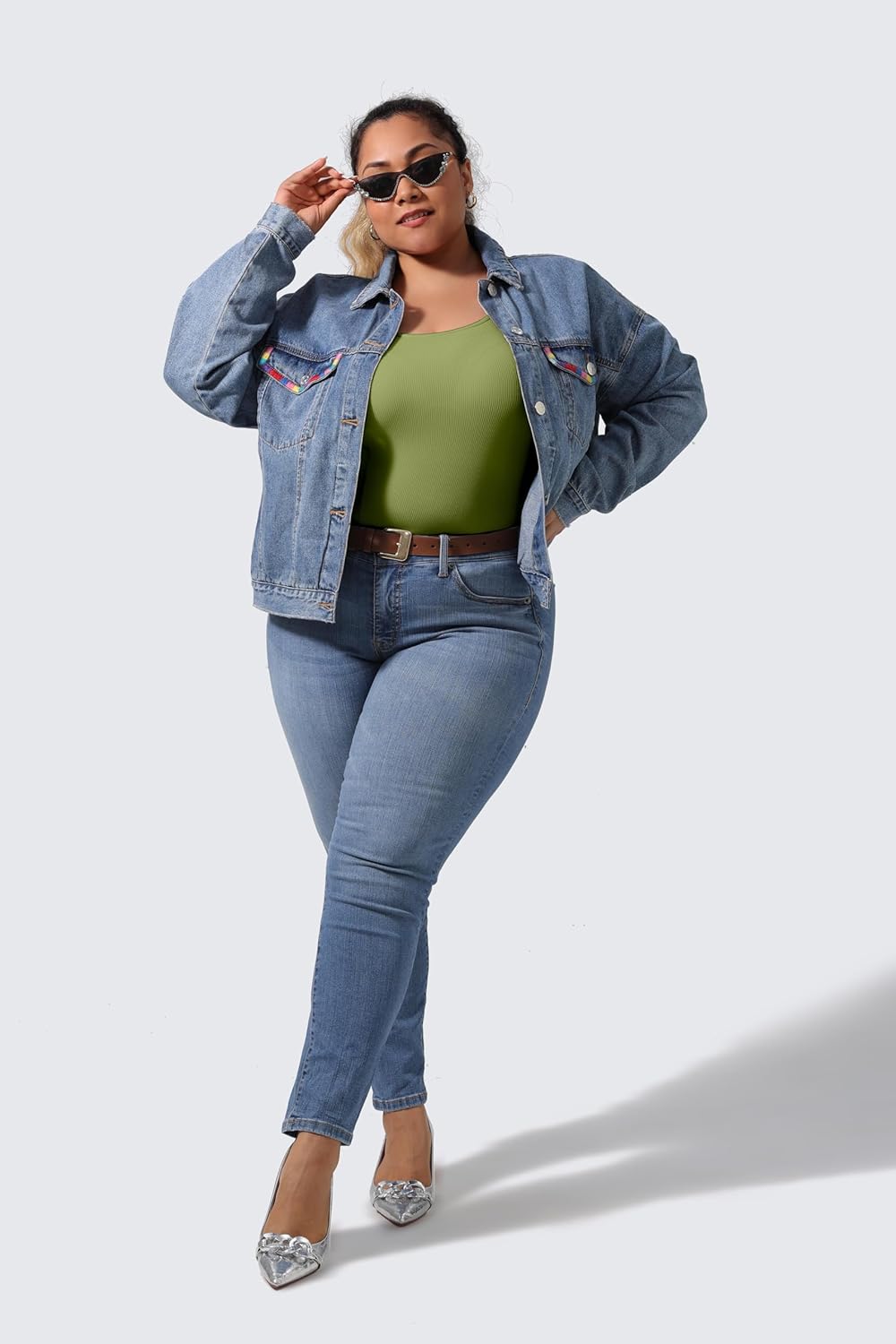 Plus Size U-Back Casual Workout Tank Tops for Women with Built-in Bra, Padded Racerback Gym Athletic Yoga Tops - Image 5