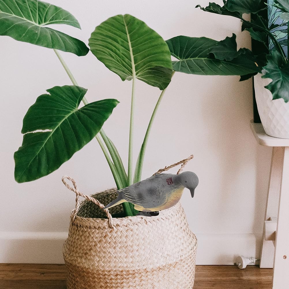GANAZONO 2pcs Artificial Pigeon Model Realistic Pigeon Decor for Hunting Vivid Pe Plastic Bird Figurine with Clip Design for Outdoor Decoration and Hunting Practice