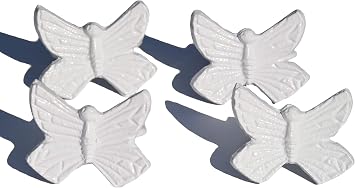 VIBHSA Butterfly Napkin Rings Set of 4 2" Ring, 2.5" Butterfly