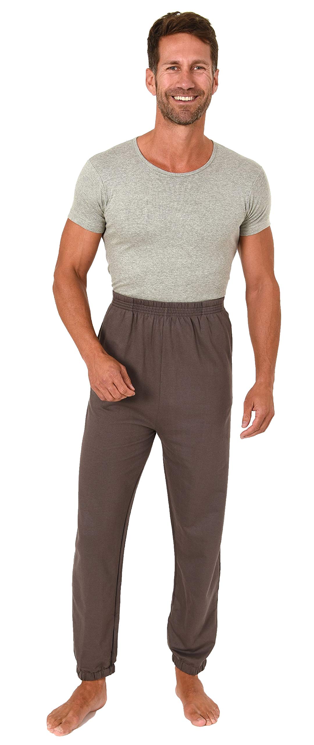Normann Care Mono de cuidado con cremallera trasera, manga corta con pierna larga, unisex, gris, XL